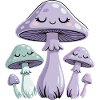 Dreamy pastel mushrooms
