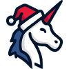 Cooles Einhorn Weihnachtsmütze Zwinkern