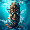 Underwater Tiki Mask