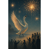 Swan in Fireworks Night