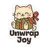 Cat with Gift Unwrap Joy