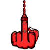Middle Finger Stingerfinger Drill Design Red