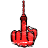 Middle Finger Stingerfinger Drill Design Red
