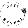 Just Thanks - Circle with Butterfly