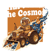 Cosmos récolte l’ours sur tracteur