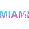 Miami Neon Palm Trees Sunset