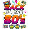 80s Neon Retro Cassette