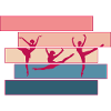 Dance Silhouettes Block Pattern Ribbon