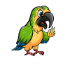 Bunter Papagei Spruchshirt