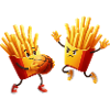 Frites Joueur de fast-food Basket
