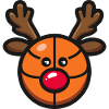Basketball Reindeer Christmas Red Nose