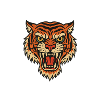 Wild Tiger Head Patch Design