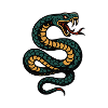 Cobra in Turquoise Gold Pattern