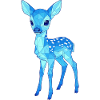 Cerf bleu low-poly