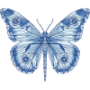 Geometric Blue Butterfly