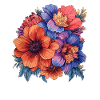 Blütenexplosion Farbpalette