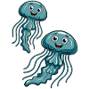 Lively jellyfish duo