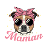 Fière d’être la mère du chien Staffie