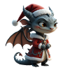 Elegant Christmas Dragon