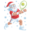 Santa Tennis Festive Action