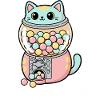 Pastel Cat Gumball Machine