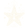 Starfish with Candle - Maritime Christmas Design