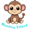 Cute monkey on island