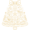 Maritime Christmas Bell with Shells & Starfish