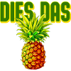 Pineapple Pop Art Typo Ananas