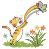 Rainbow Chase Kitten