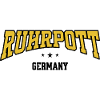 Lettrage Ruhrpott Retro College Noir Jaune