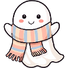 Sweet Ghost with Pastel Spring Scarf