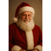 Santa Claus in classic red costume