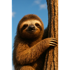 Sunlit sloth tree