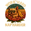 Nap Harder Bulldog Retro