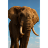 Sun-Glowing Elephant Portrait