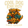 Retro Dog Skate Energy