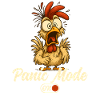 Panic Mode Rooster Cartoon