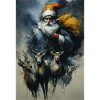 Santa and Reindeer Winter Sleigh