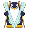 Penguin Skier Sports d’hiver