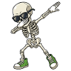 Dab Skeleton Cartoon