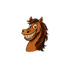 Frauchens Stallzeug Cartoon Pferd