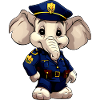 Elefant Polizei