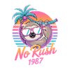 No Rush 1987 Sloth Retro Sunset