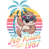 No Rush 1987 Sloth Retro Sunset