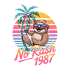No Rush 1987 Sloth Retro Sunset