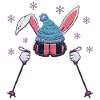 Faux Yarn Ski Bunny Humour d’hiver
