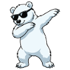 Dab Polar Bear Cartoon