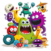 Bunte Monstertruppe Parade