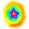 Regenbogenfarben bunter Farbverlauf Stern